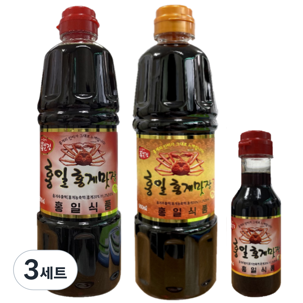 홍일점 홍게 맛장 소스 900ml + 홍게 맛장 소스 골드 900ml + 홍게 맛장 소스 200ml 55,860원