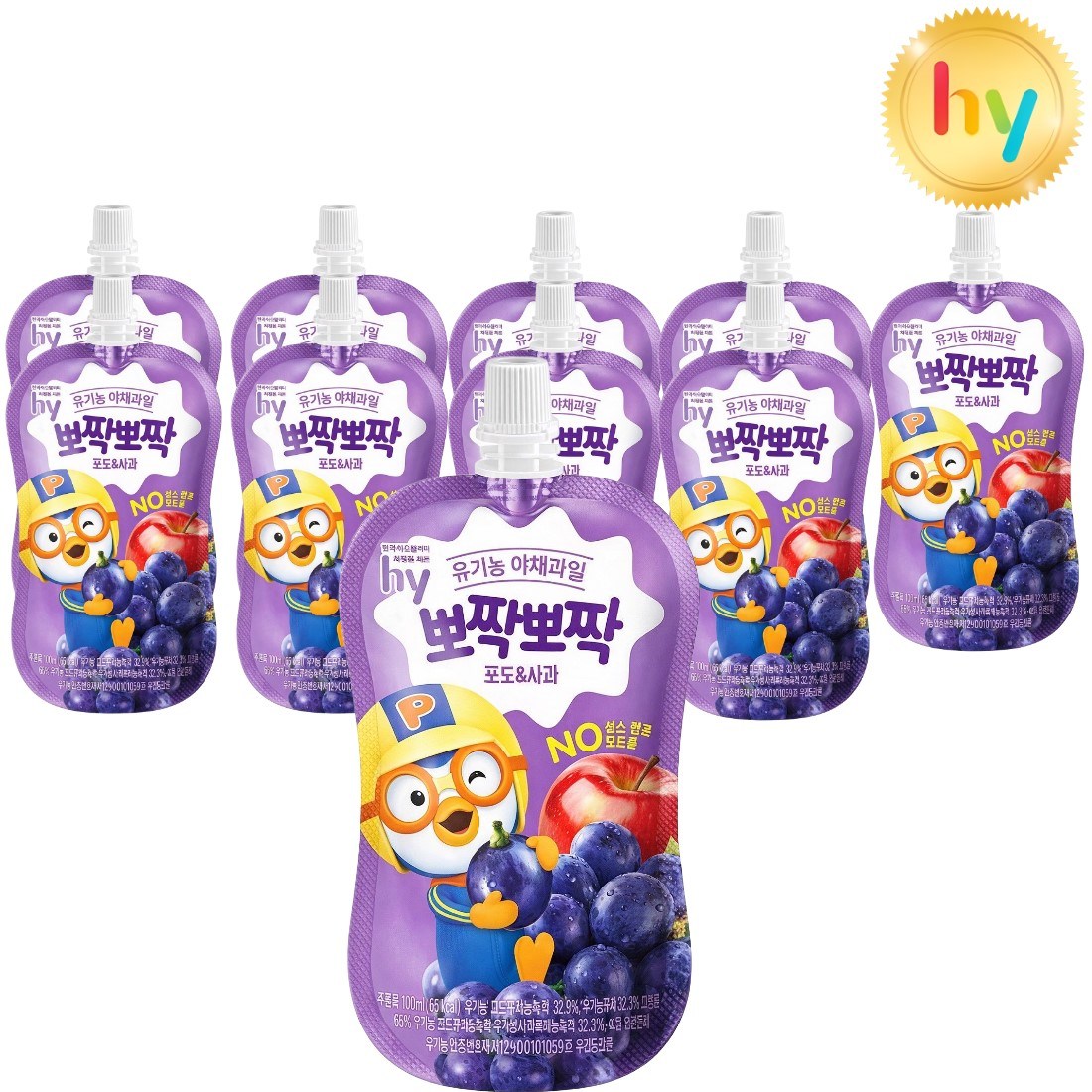 hy 뽀로로 뽀짝뽀짝 포도사과 유기농 과일야채주스 11,650원