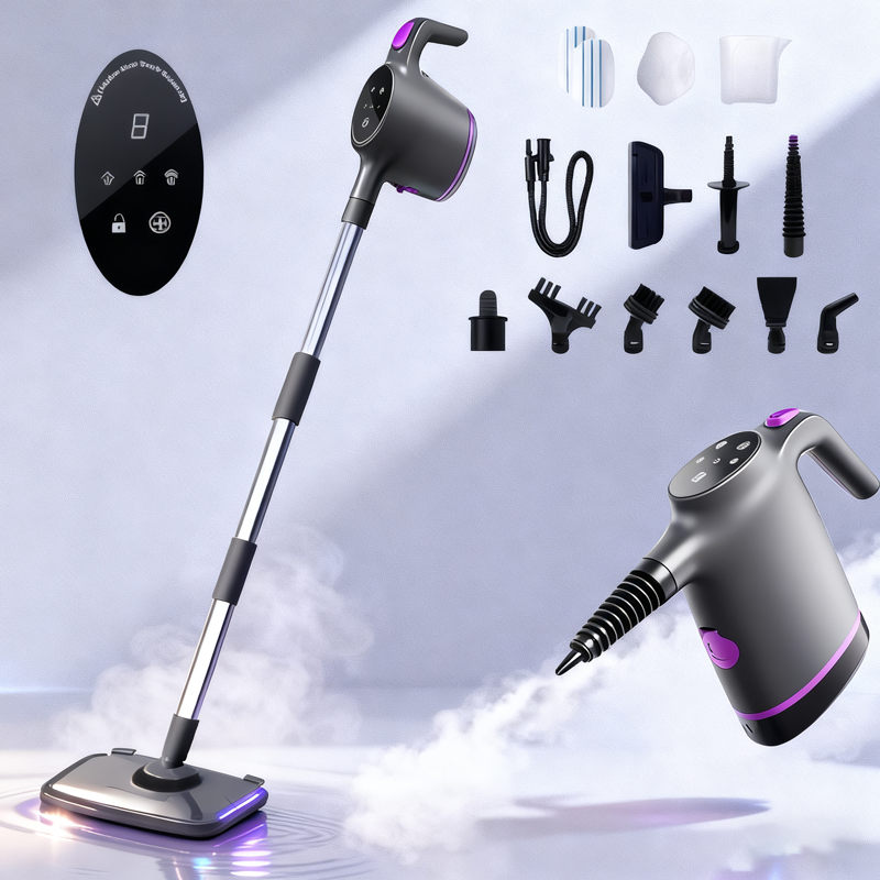 RichMagic 고급 스팀청소기 8 in 1 초정밀 터치식 컨트롤의 스팀 클리너 3단 온도조절 15s 초고속 예열 구현 67,410원