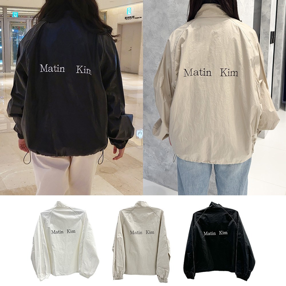 국내매장판 마뗑킴 로고 코팅 점퍼 MATIN LOGO COATING JUMPER 바람막이 마땡킴 MATIN KIM 165,000원
