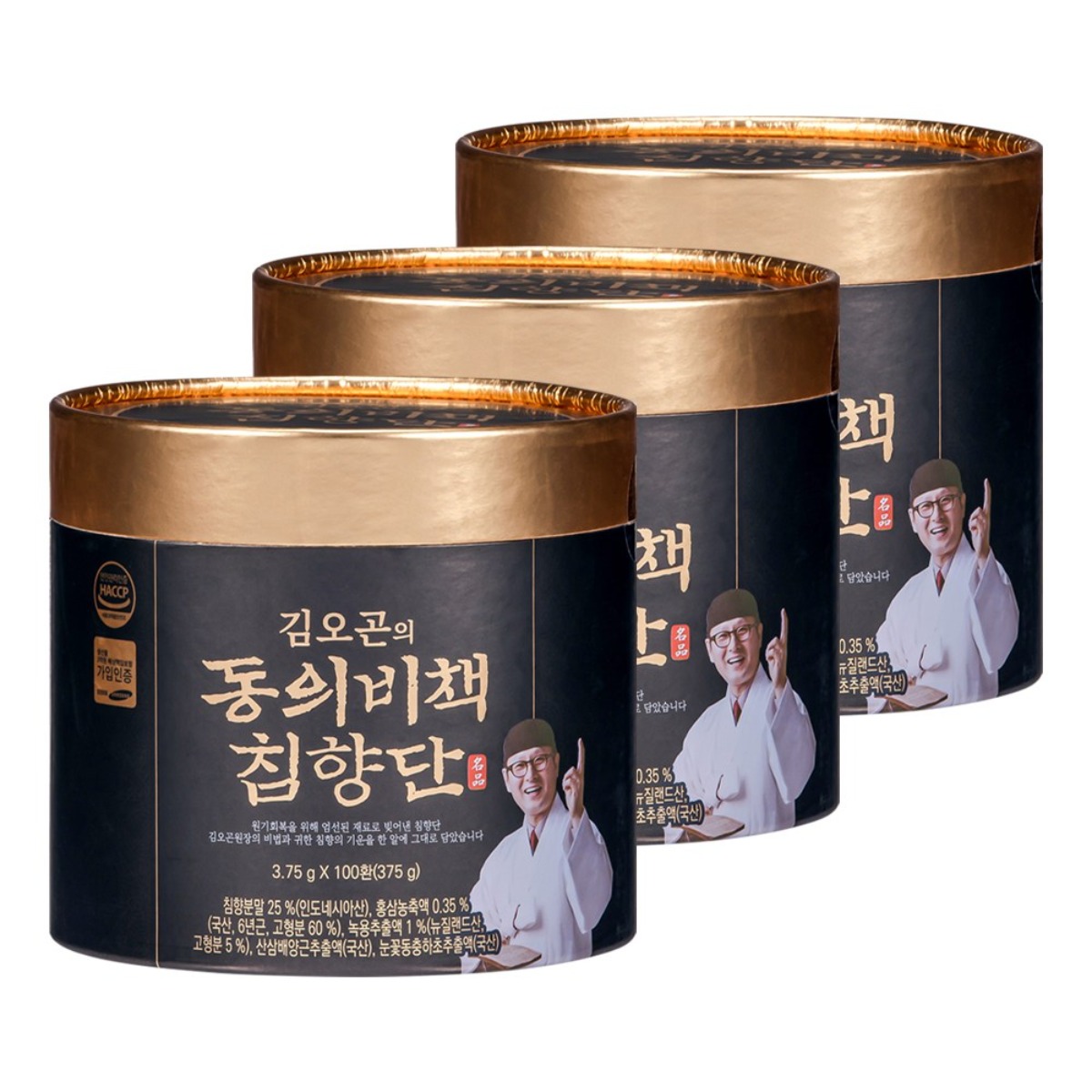 김오곤의 동의비책 침향단 100p + 쇼핑백, 375g, 3개, 현재가 121,900원
