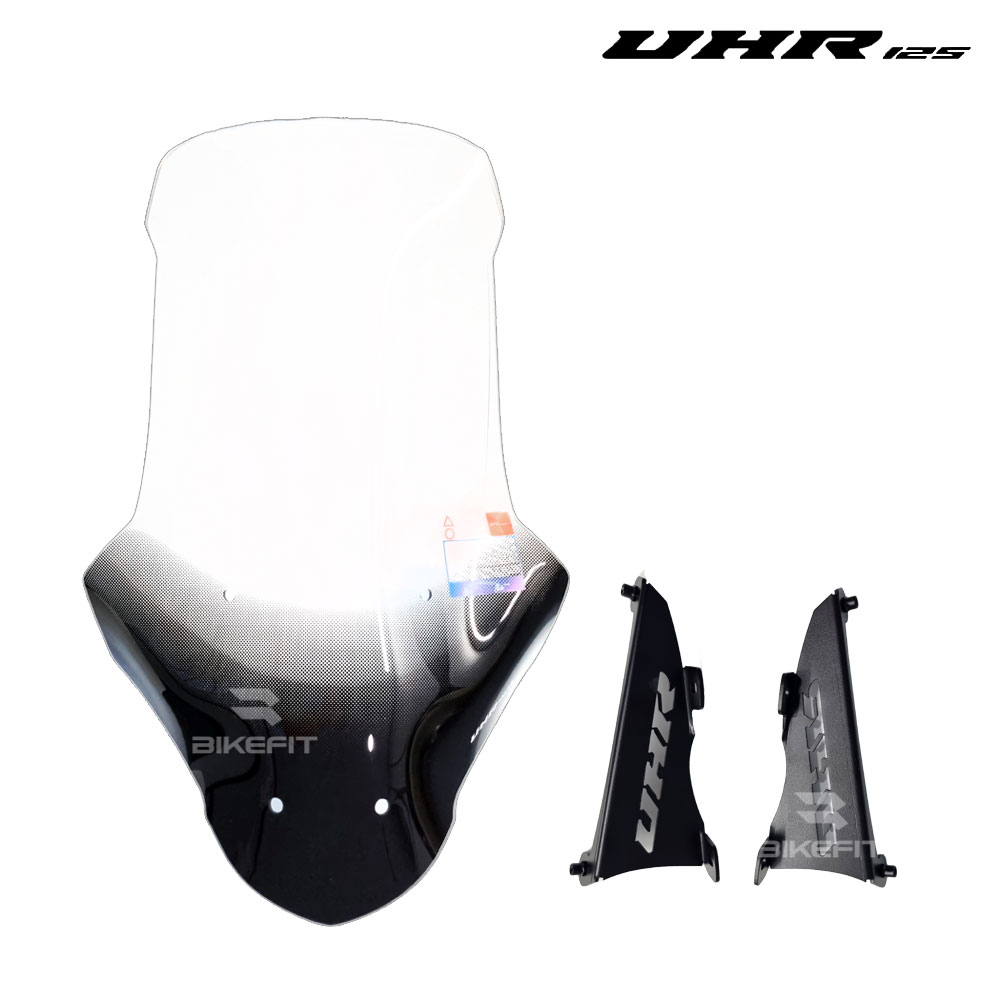 대림 UHR125 150 롱스크린 82cm 브라켓 DNA모터스 윈드스크린 튜닝 바람막이, 1개 82,000원