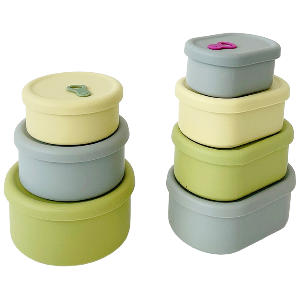 파미레 실리콘 스팀홀 용기 원형 타원형 반찬통 밀폐용기, 1개 5,500원