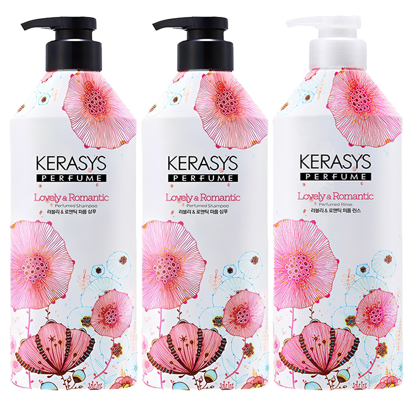 케라시스 퍼퓸 샴푸 러블리 앤 로맨틱향 980ml 2p + 린스 러블리 앤 로맨틱향 980ml 18,800원