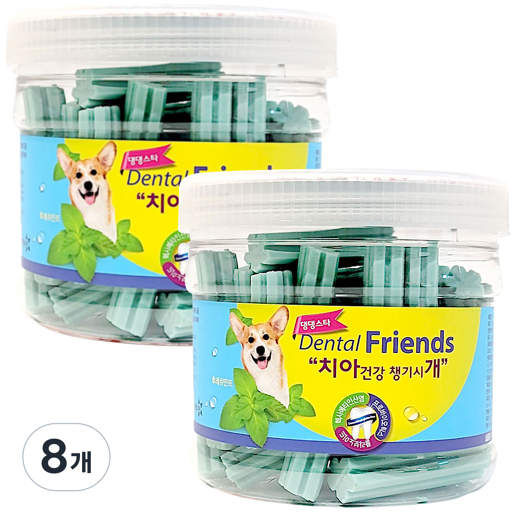 댕댕스타 덴탈프렌즈 강아지 간식, 8개, 300g, 후레쉬민트 49,500원