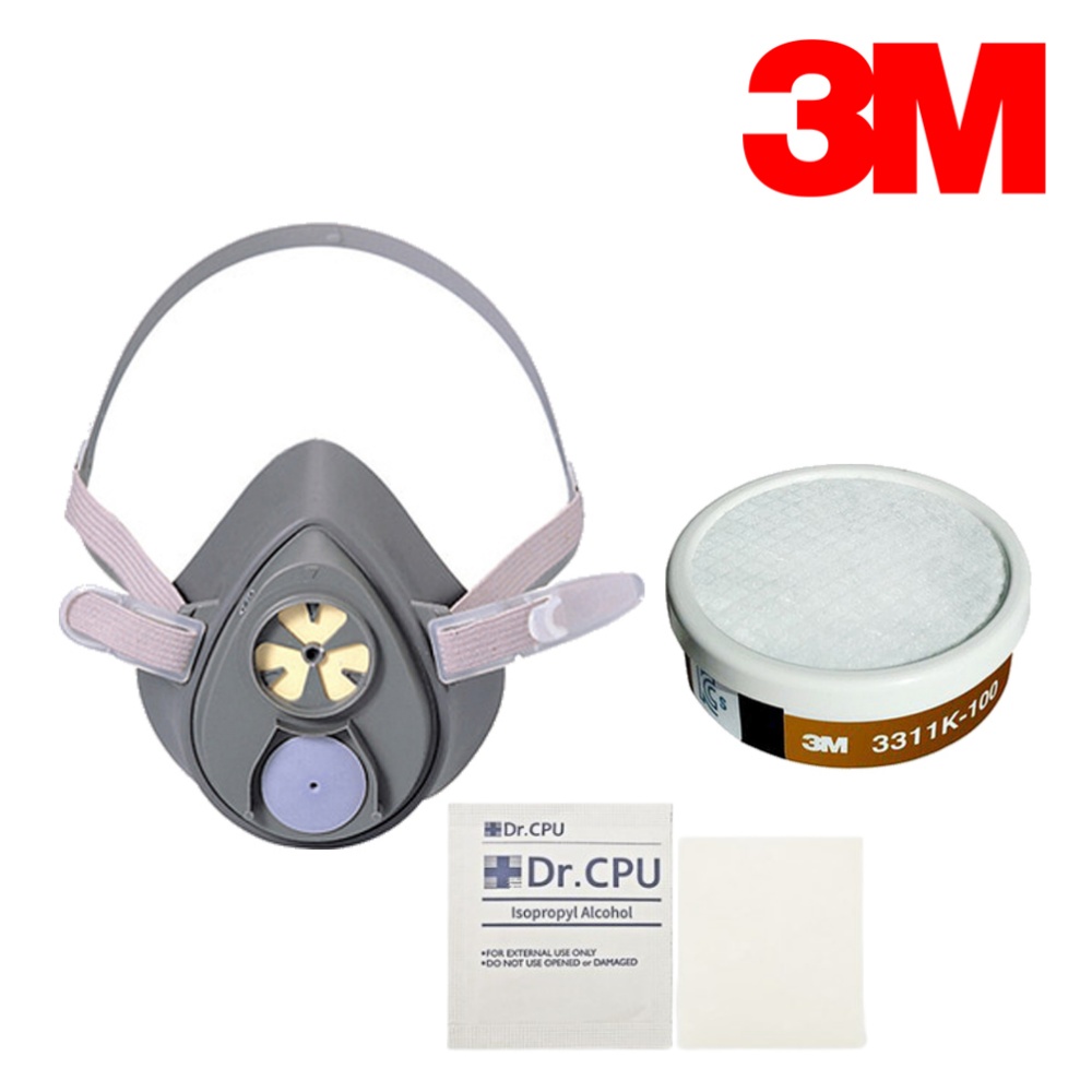 3M 면체마스크 단구형 세트 3200CN + 3311K-100+마스크소독용 알콜솜2매 24,800원