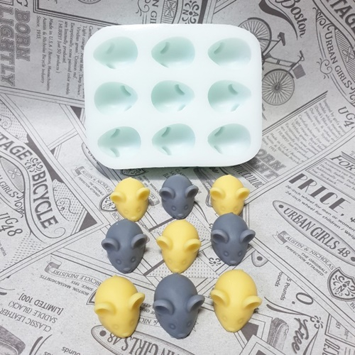 캔들바다 수제몰드 - 동그란 큐트 미니 쥐 (9구) 11,000원