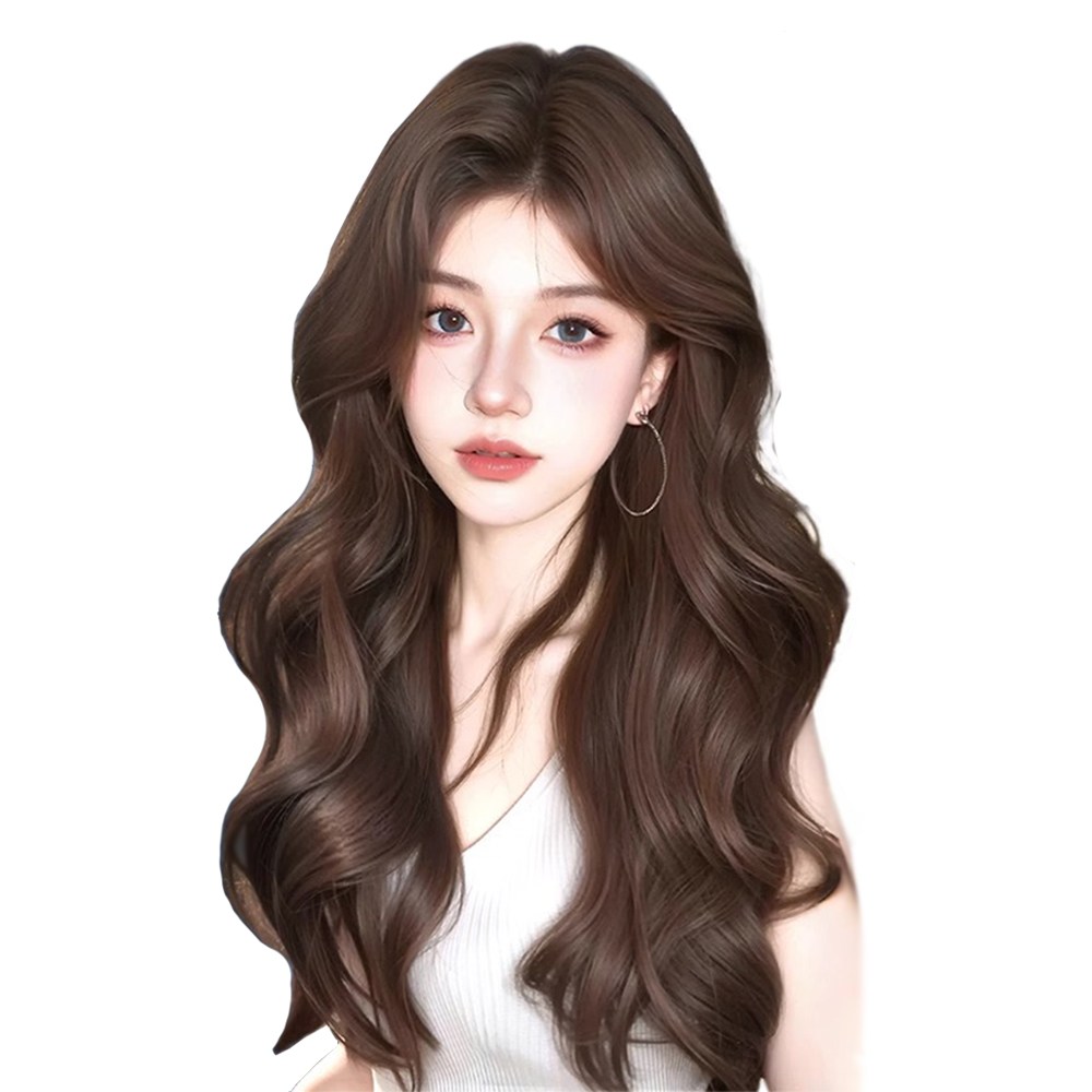 MOKIN 여성 롱 자연스러운 긴머리 가발망 통가발, 1개, 다크브라운 37,000원