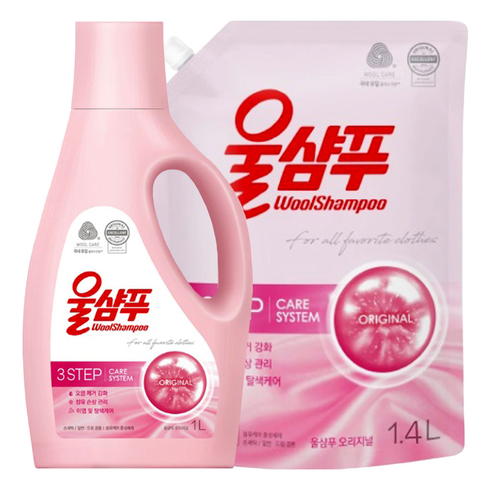 애경 울샴푸 오리지널(용기1L + 리필 1.4L) 9,420원