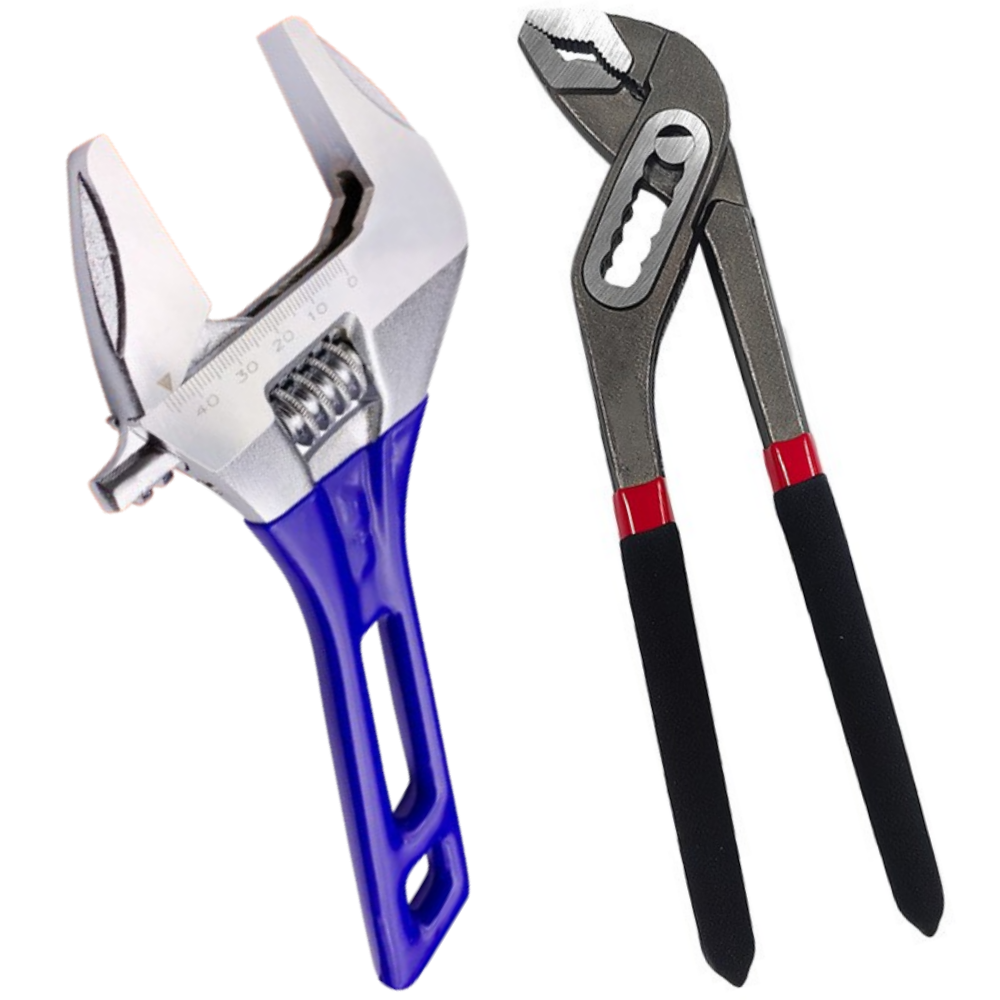 진주바다 셀프공구 주방 수도관 욕실 첼라 10인치 + 와이드 몽키 스패너 세트, 1세트 16,800원