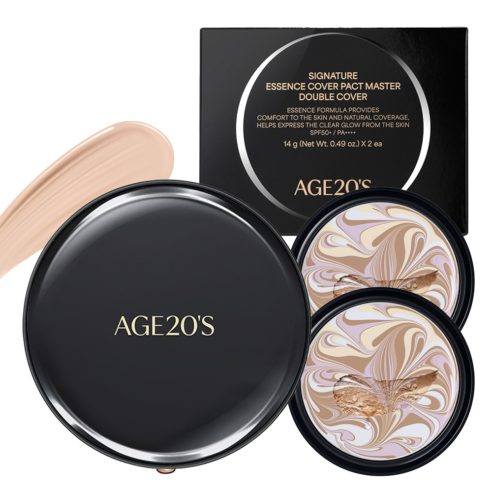 에이지투웨니스 시그니처 에센스 커버 팩트 마스터 더블커버 케이스 14g + 리필 14g 2p 28,740원