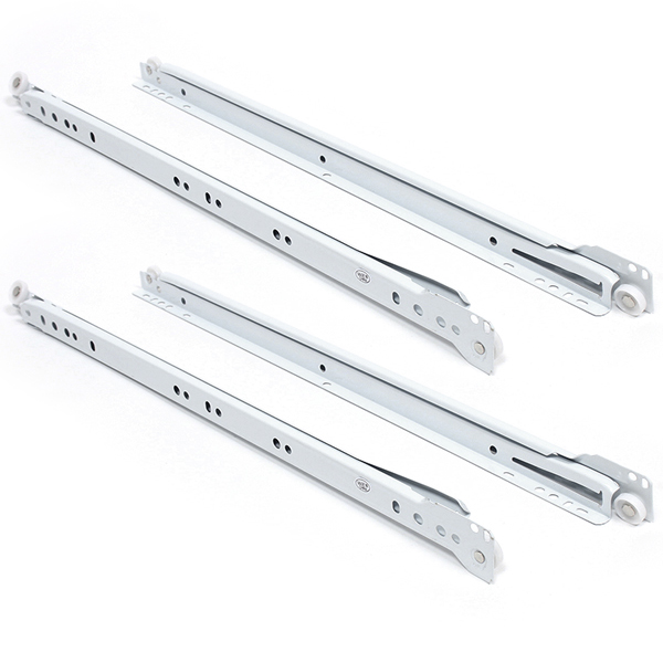 ZIO-BIZ 서랍레일 백색 철레일 1조 2개세트 / 고하중 슬라이드레일 서랍장레일 가구 옷장 수납장 하부장 책상 책장 싱크대 레일 서랍댐퍼 헤펠레 가구부품 8,500원