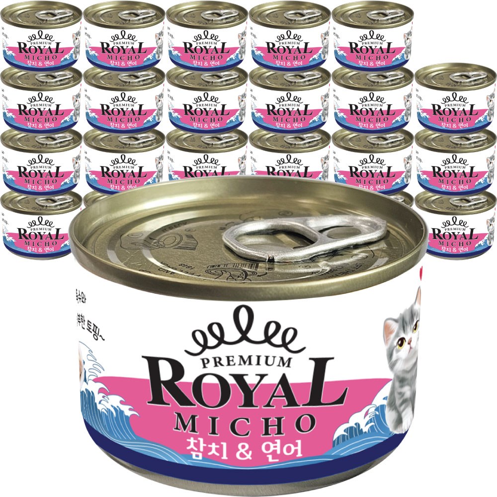 로얄 미쵸 , 대용량고양이캔, 170g, 24개, 연어 21,900원