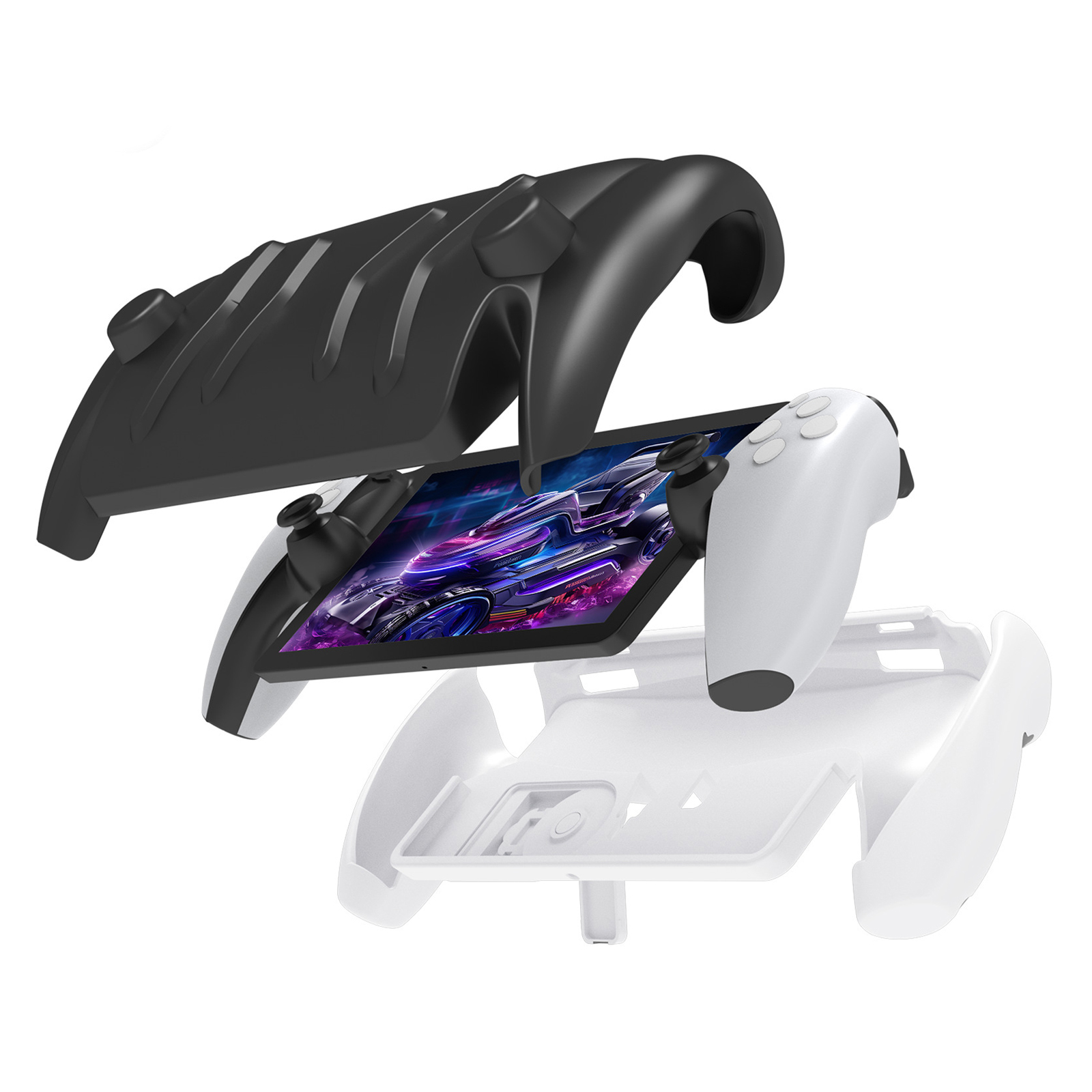 호후 PS5 포탈 Portal 실리콘 전면 후면 풀커버 케이스가드, 블랙 + 화이트, 1개, 단일상품 25,850원