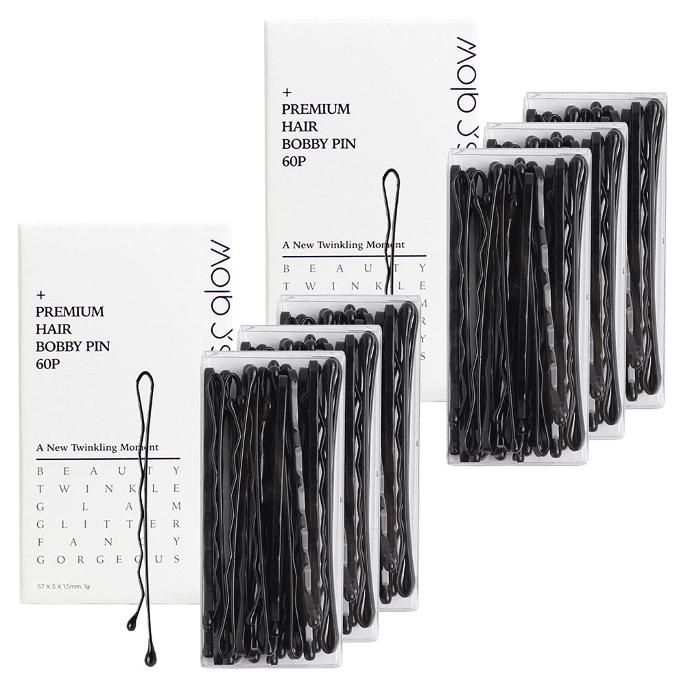 글로스앤글로우 국내생산 프리미엄 웨이브 실핀, 블랙, 120개 11,080원