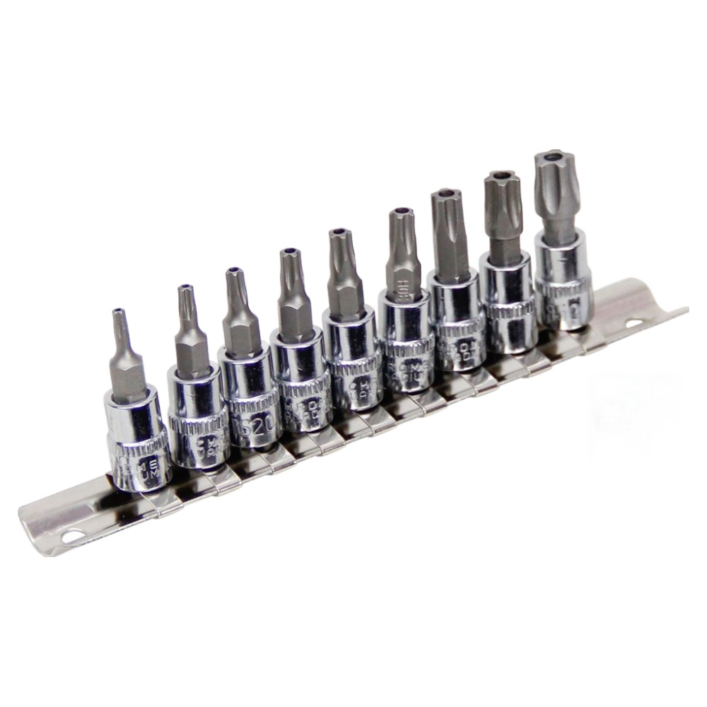 Kuntech 9PC 비트 세트 오각별형 중공 별 모양 드라이버 렌치 세트, 1세트 21,310원