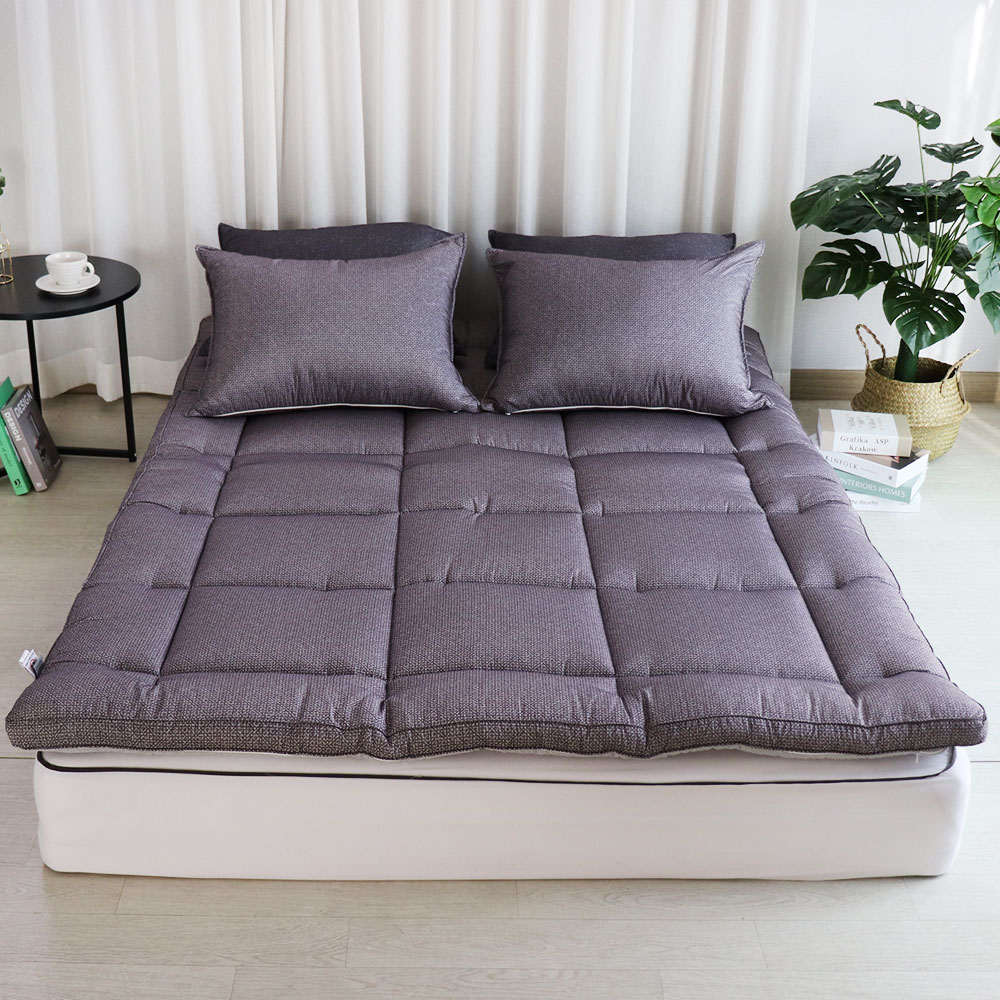 디메이드베딩 직접제작 두툼한 알러지케어 돌침대 흙침대 침대 두꺼운 누빔 토퍼 슈퍼싱글 퀸 킹 사이즈, 알러지케어토퍼 모노차콜 99,900원