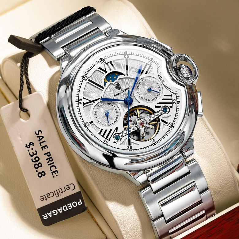 스켈레톤 고급 손목 시계 방수 더블달력 패션아이템 남성 손목시계 98,900원