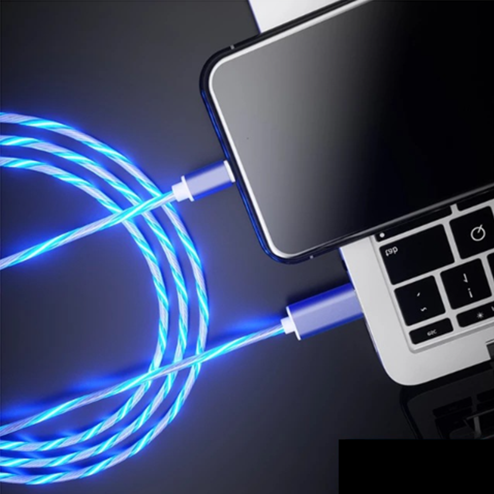 고속충전 LED 충전 케이블 A to C 발광 USB C타입 자동차 무드등 플렉시블 야광 11,400원