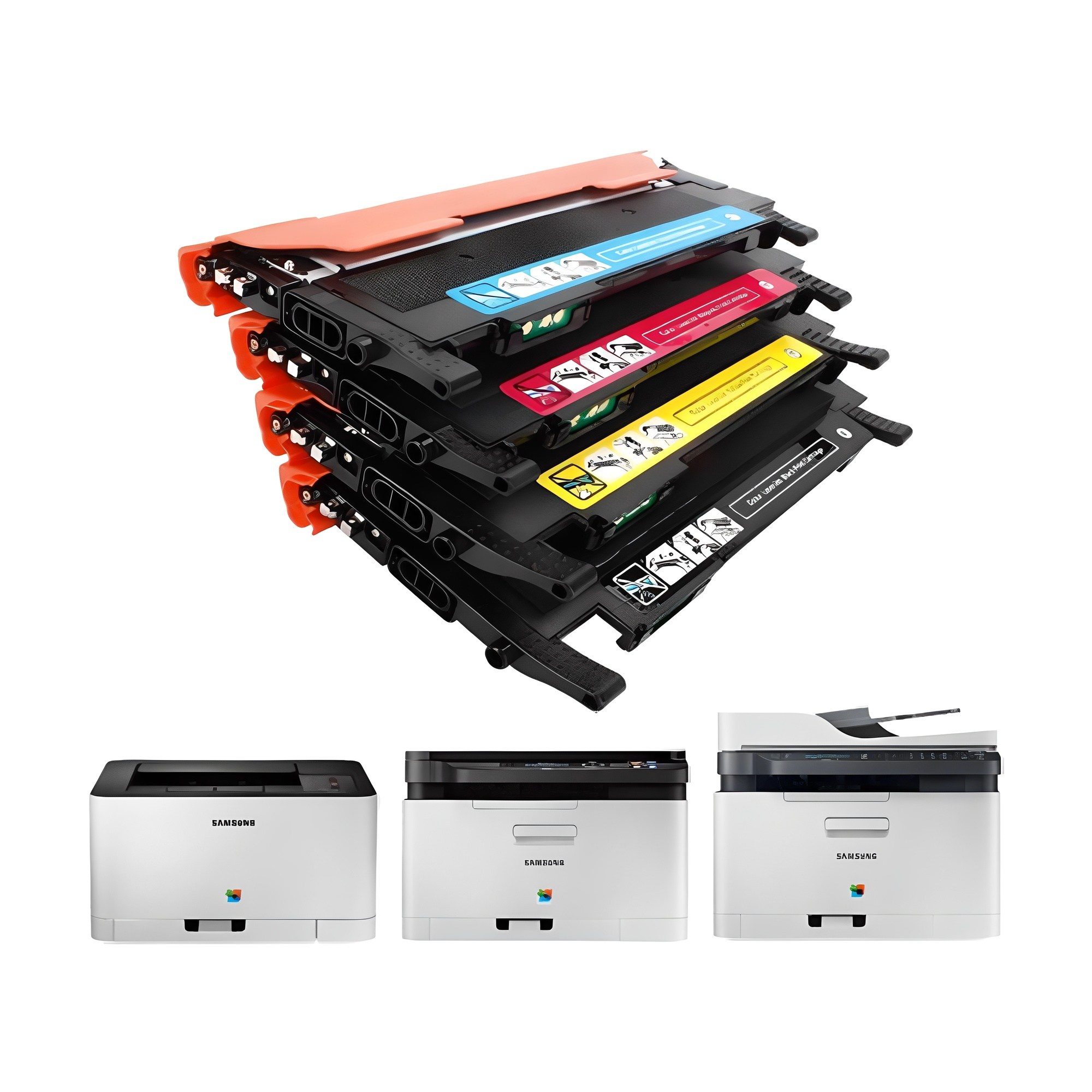 삼성 토너 SL-C563W SL-C563W SL-C513W SL-C513 SL-C563FW SL-C510W SL-C510 호환, 4개, 검정 파랑 빨강 노랑 세트 CLT-P510C 43,890원