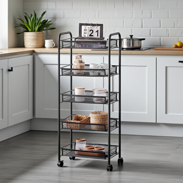 데이킨 이동식 슬림 트롤리 틈새 선반 수납 15,620원