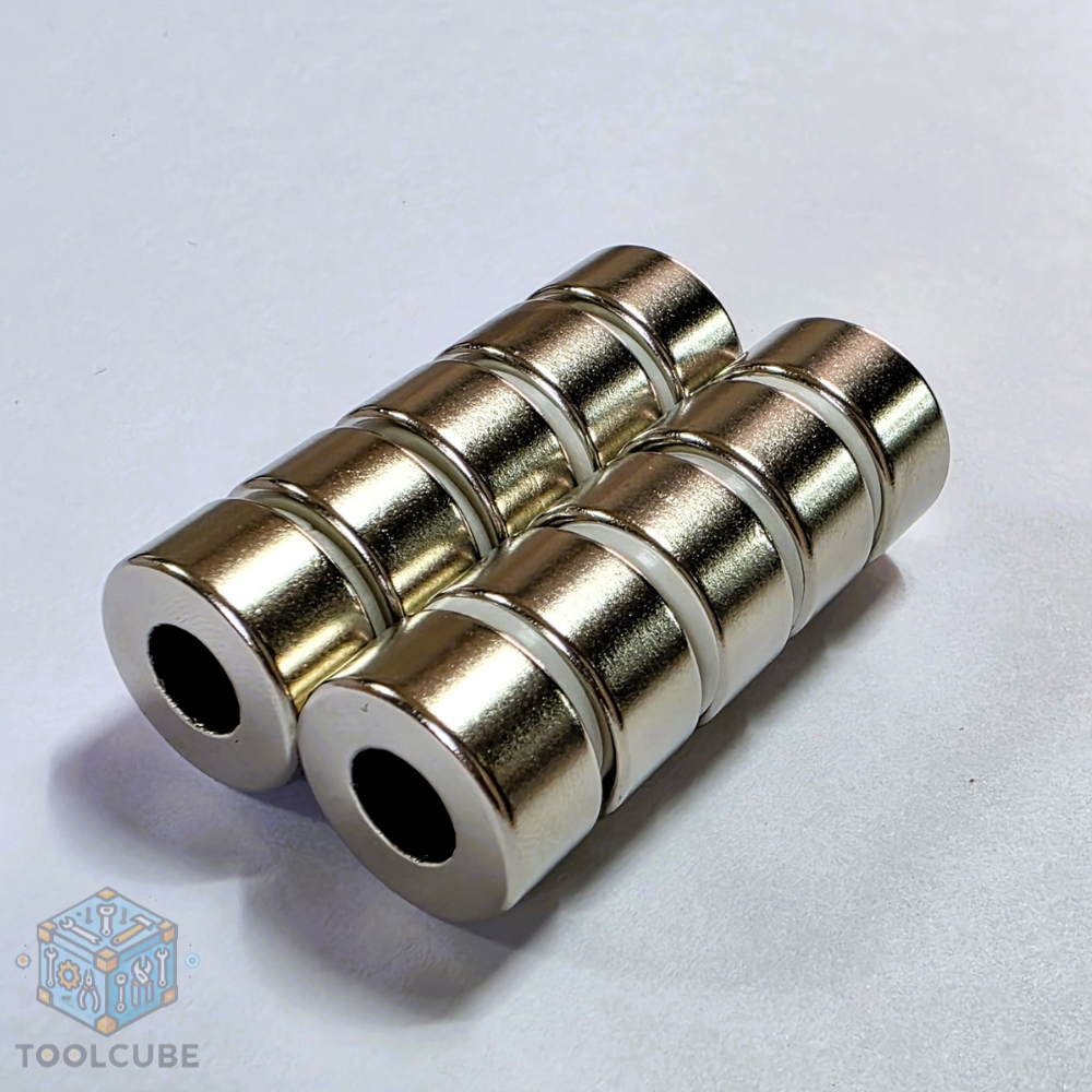 Toolcube 초강력 네오디움 자화기 자석 10개 링형 자석 내경7mm 두께8mm 8,000원