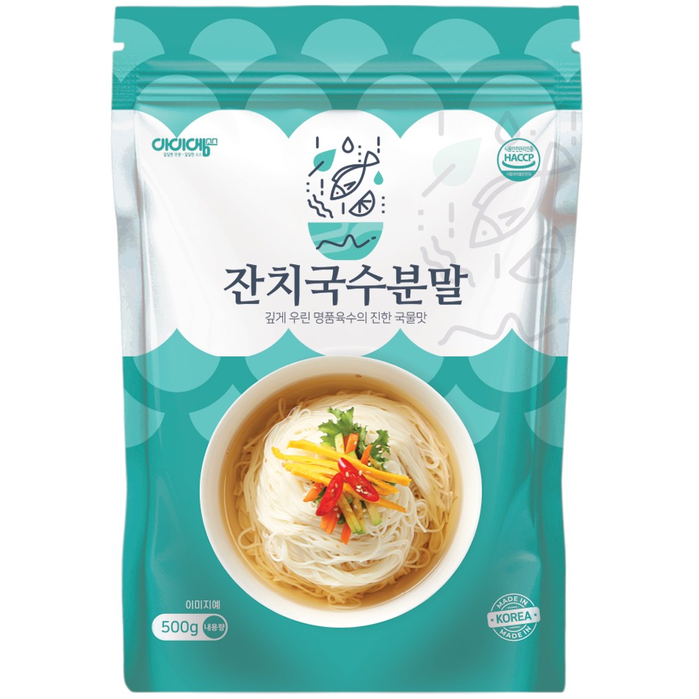 아이엠소스 잔치국수분말 멸치국수 다시, 1개, 500g 12,500원