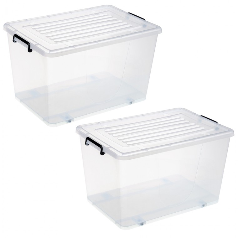 푸름살림 현진 멀티 투명리빙박스 115리터 2개 옷수납정리 이불정리함 다용도정리함 88,960원