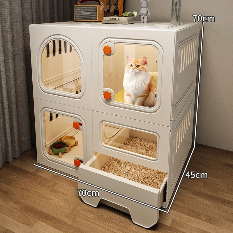 고양이 빌라 고양이집 캣하우스 화장실 일체형 원룸 구조 반려묘용 실내용 공간절약형 고양이 케이지 하우스 188,000원