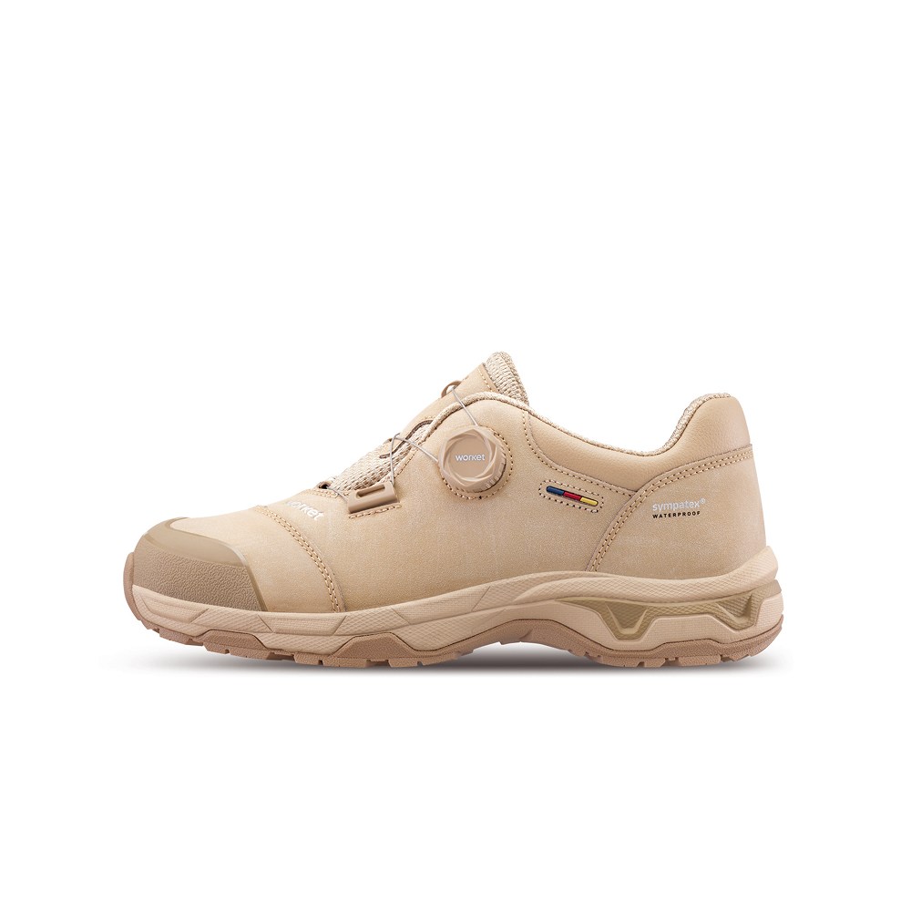 ZB-252 지벤 워킷 안전화 경량 다이얼 4인치 방수 남자 여자 논슬립 안전화, 베이지, 1개 89,100원