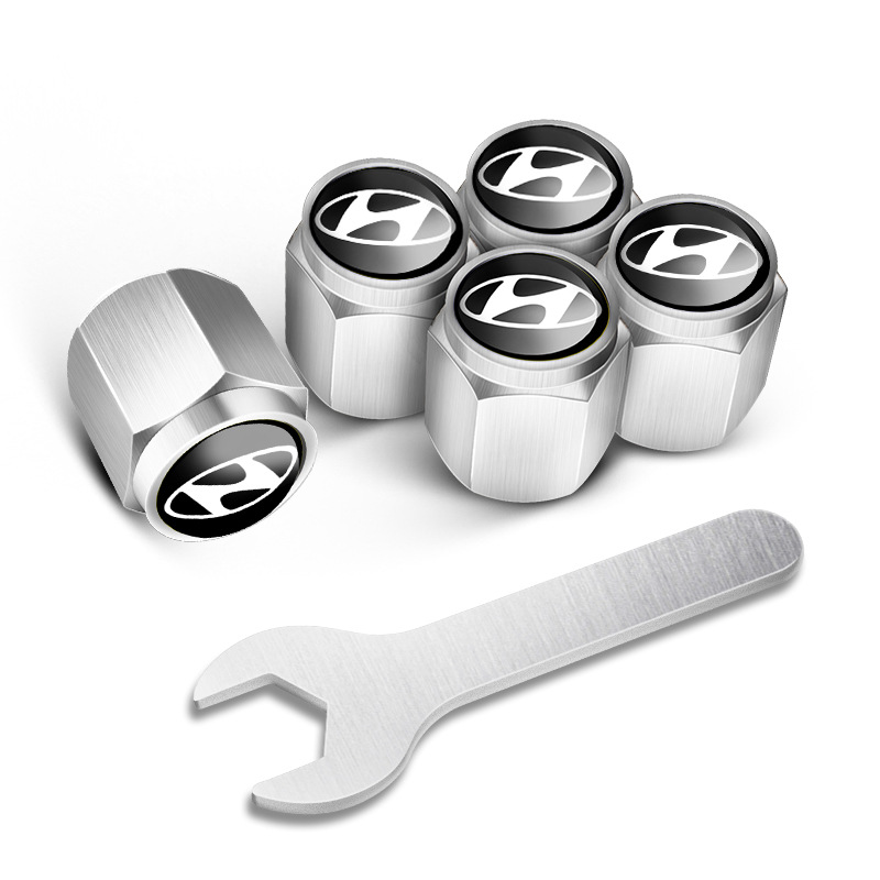 자동차 도난 방지 금속 타이어 밸브 캡 밸브 코어 커버 타이어 밸브 캡 노즐 캡 개성 개조 공용, 하얀색, 5개 21,980원