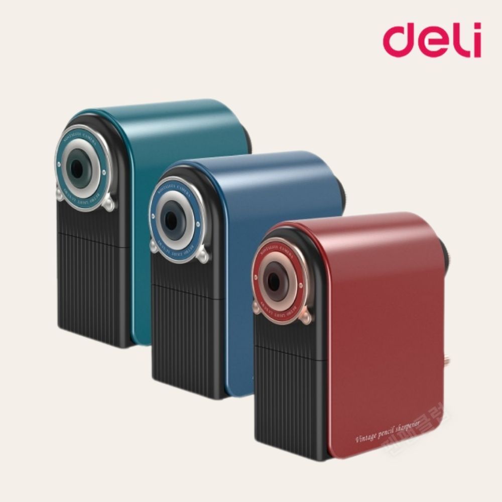 델리 7단 심조절 빈티지 미술 연필깎이 굵기 조절 연필깍기 입시 드로잉 펜팬, 빈티지 블루(H514) 15,400원