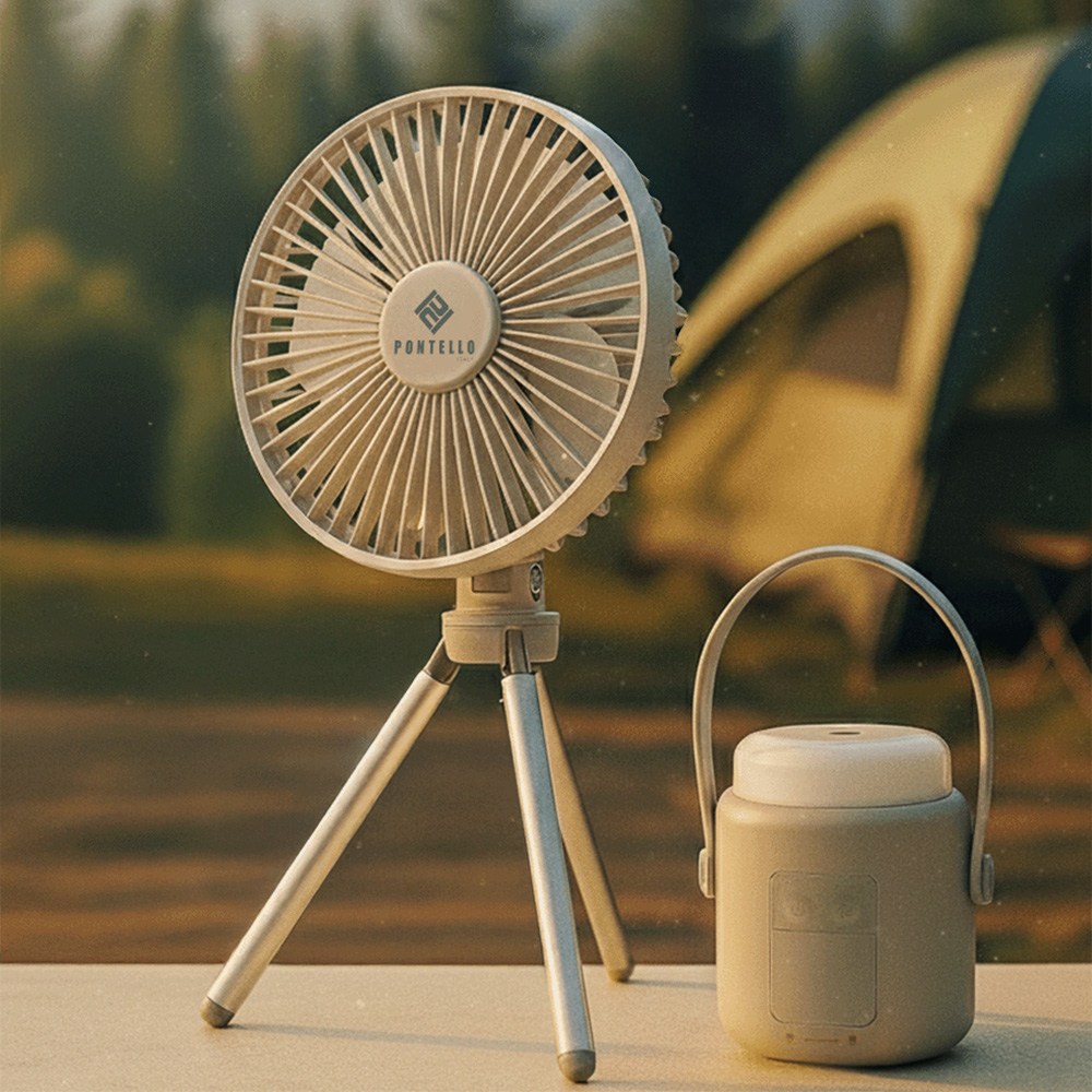 폰텔로 아웃도어 스탠드 선풍기, 라이트그레이, HP-0165 69,000원