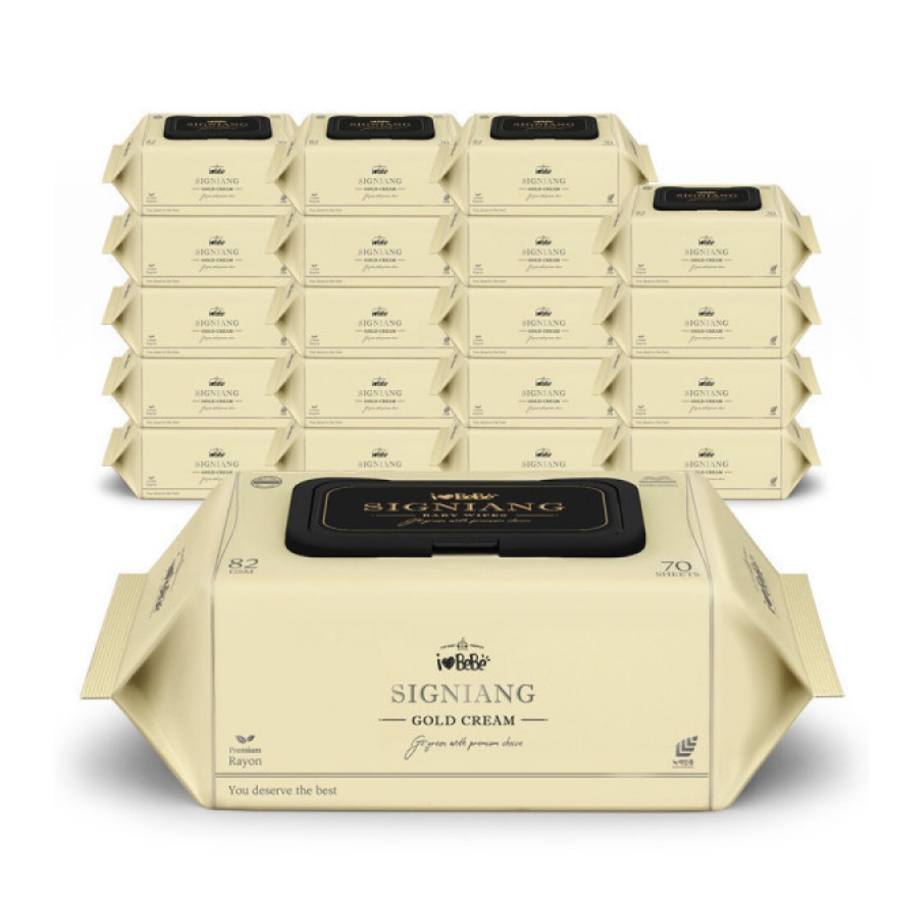 아이러브베베 시그니앙 골드크림 엠보 아기 물티슈 캡형 30,880원