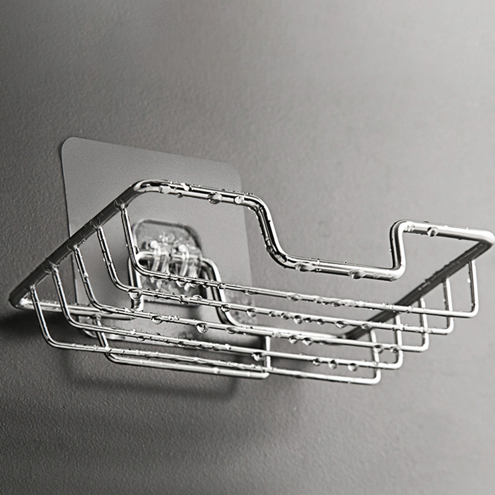 아야 무타공 심플 물 잘 빠지는 스텐 비누 받침대 + 다용도 접착 후크 13,200원