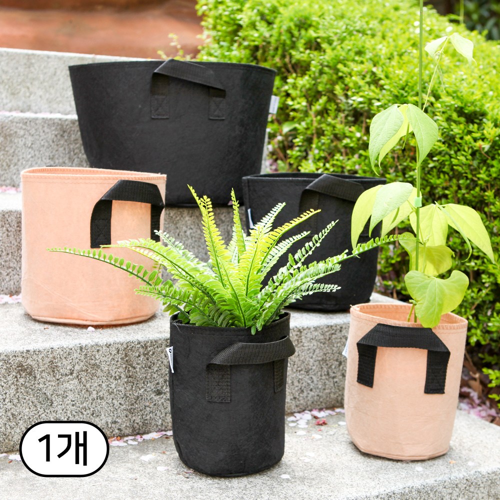 대형 부직포화분 블루베리화분 베란다 텃밭 가꾸기, 1개, 블랙 5,100원