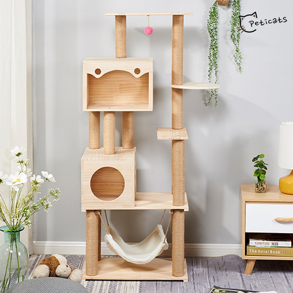 [쁘띠캐츠] 고양이 캣타워 천장부착 안전한 캣폴 하루스 스크래쳐 4종 중 택1 129,000원