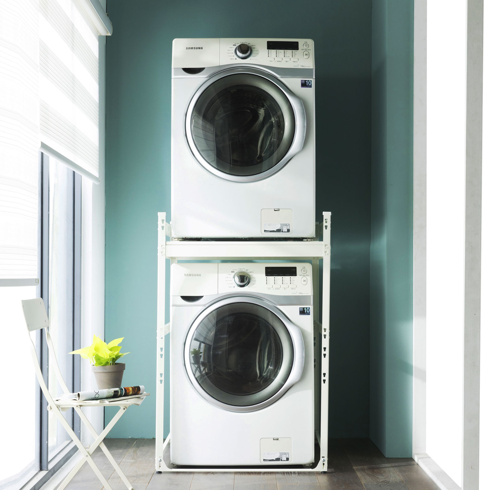 스피드랙 철제 건조기 선반 고객직접설치, 화이트, 1개 91,870원