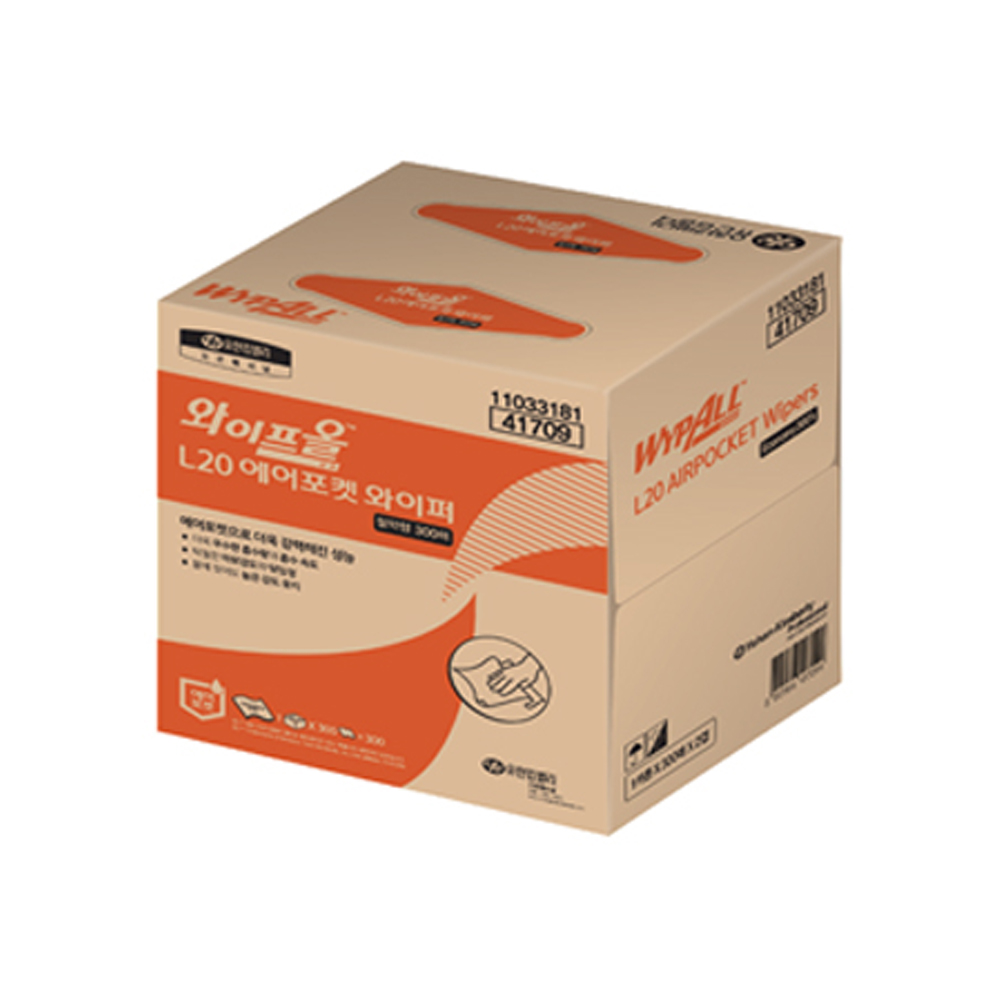 와이프올 에어포켓 산업용와이퍼 300매 1카톤 U 41709, 1개 23,900원