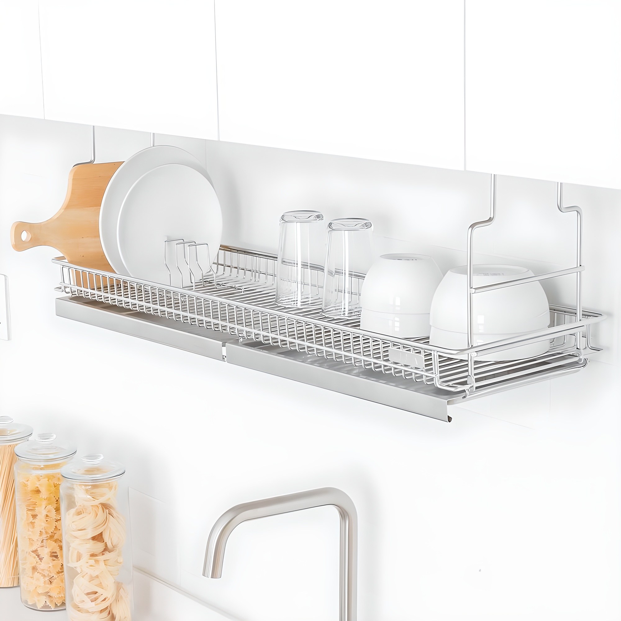 로긴 올스텐 상부장 부착식 식기건조대 리젠, 1단, 실버, 1개 85,000원
