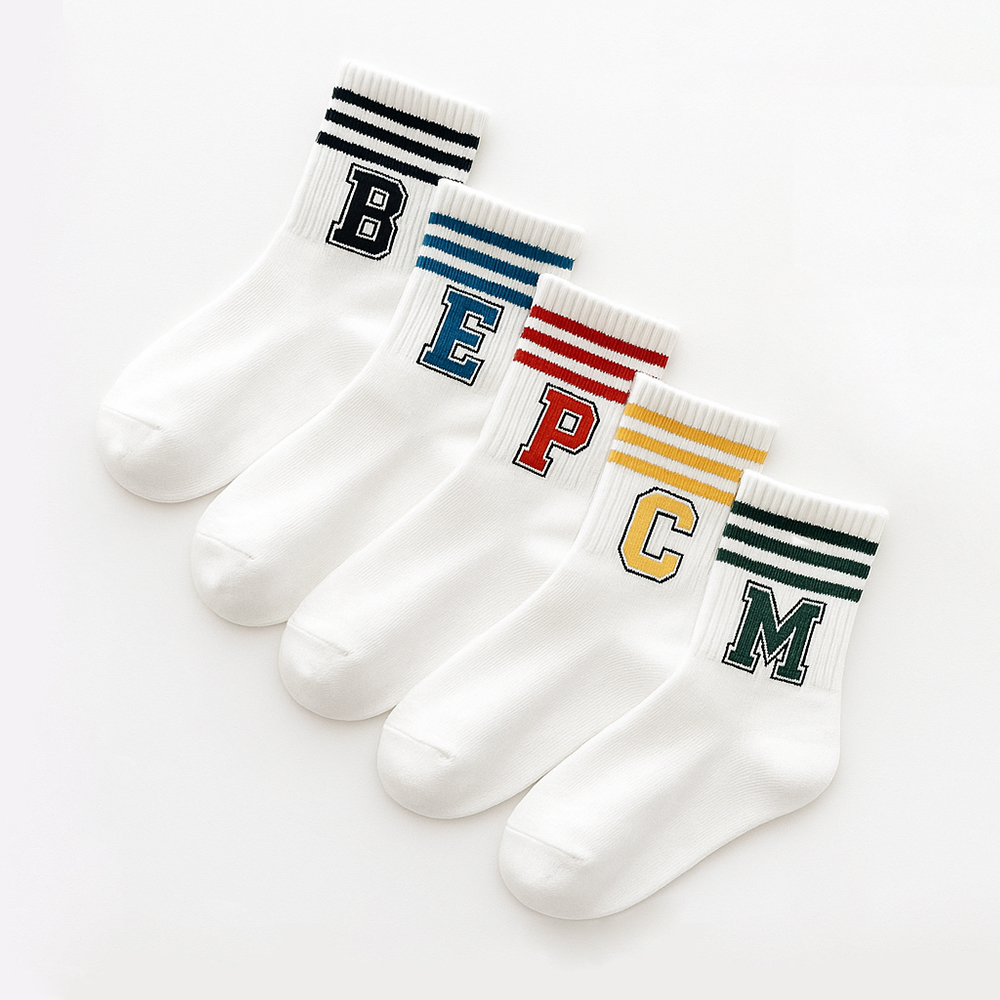 아이뿜 아동용 알파벳 스트라이프 미끄럼방지 양말 5켤레 세트 B10 8,900원
