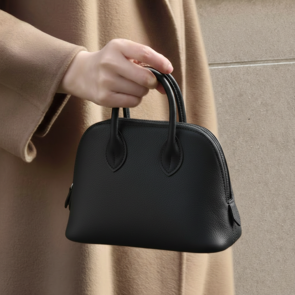 델라 여성 프리미엄 톱그레인 소가죽 핸드메이드 돔백 토트백 미니백, 볼브백 196,500원