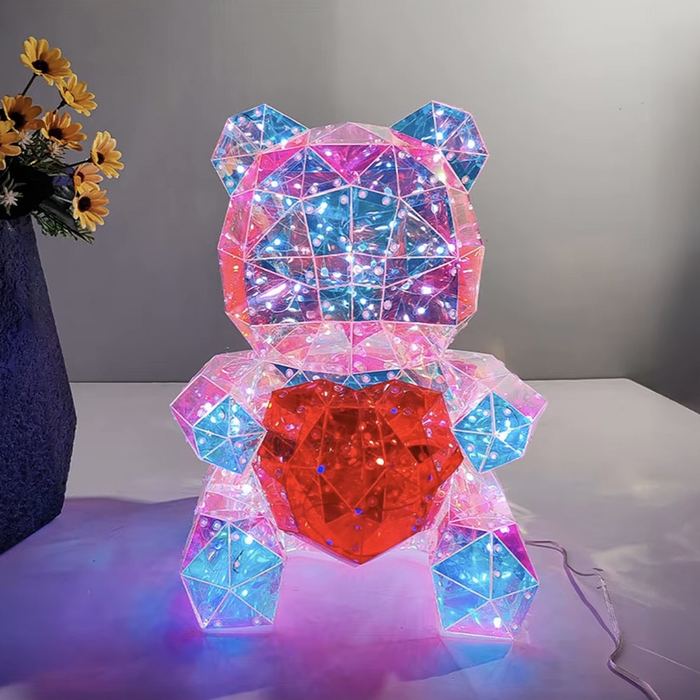 LED 오로라 홀로그램 무드등 하트곰돌이 유니콘 트리 3종, 하트곰돌이 25,680원