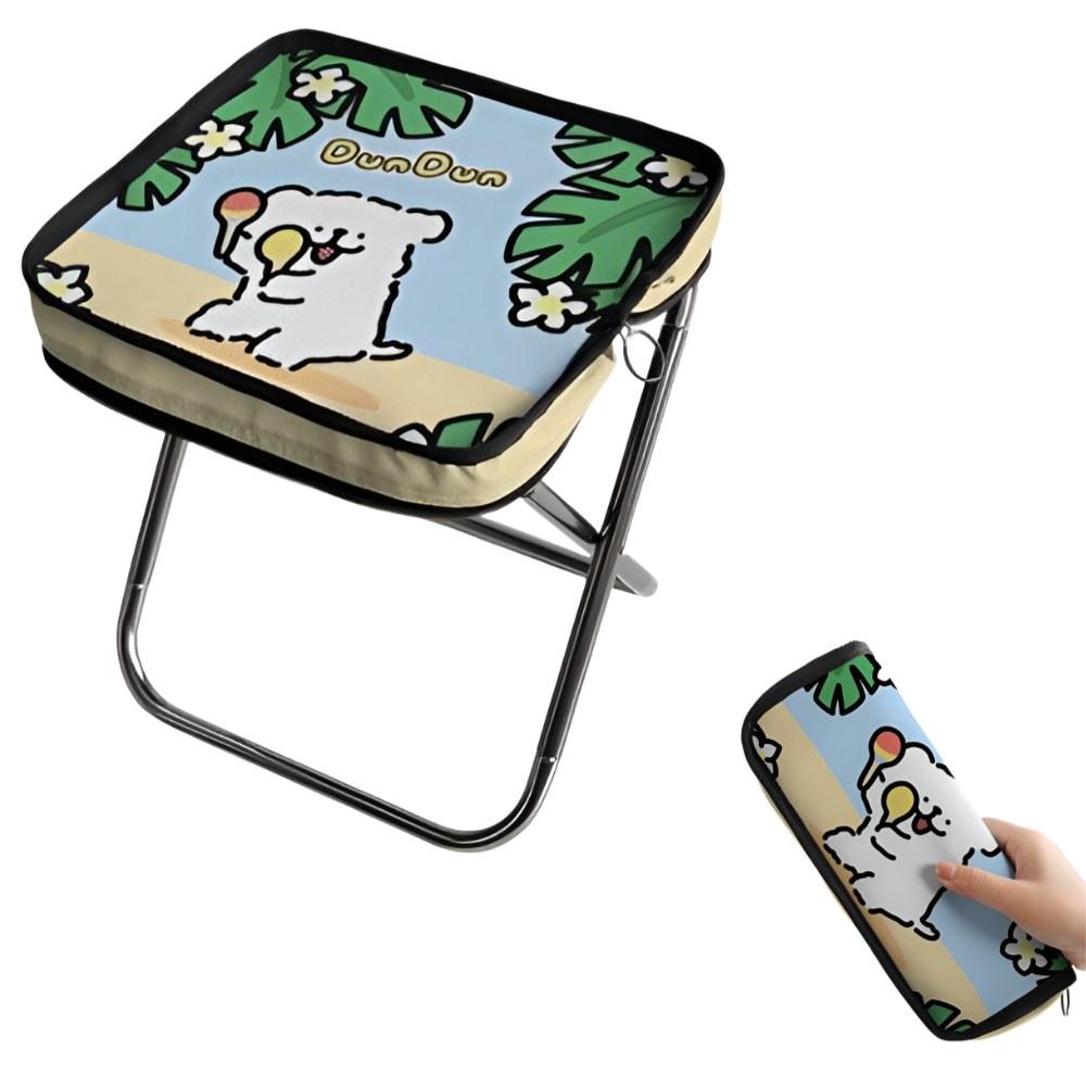 체리닷컴 캠핑 고품질 캐릭터 알루미늄 접이식 의자 폴딩 스툴, 파란 코알라, 1개 20,900원