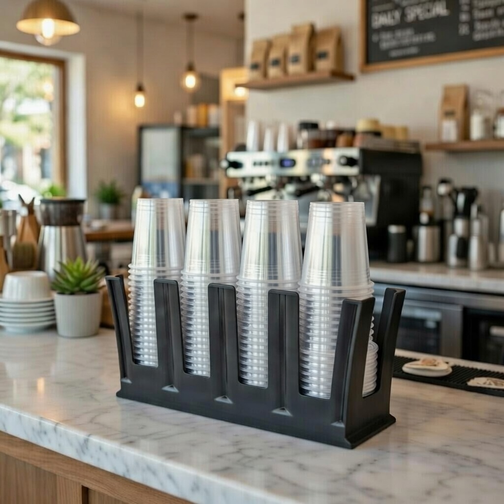 팩토리얼 카페 컵홀더 디스펜서 테이크아웃 업소용 일회용컵 컵보관함, 블랙, 1개 25,000원