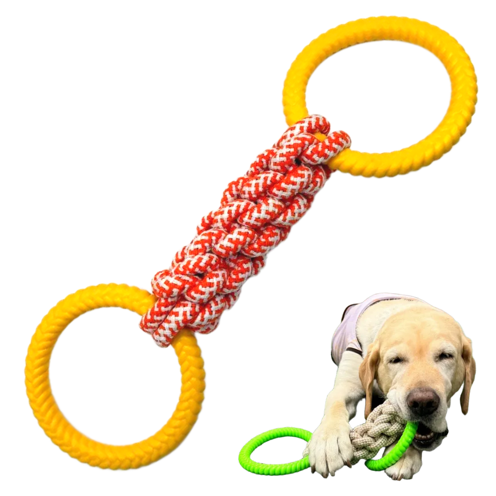 LETOJ 강아지 링로프 터그놀이 장난감, 1개, 옐로우 9,800원