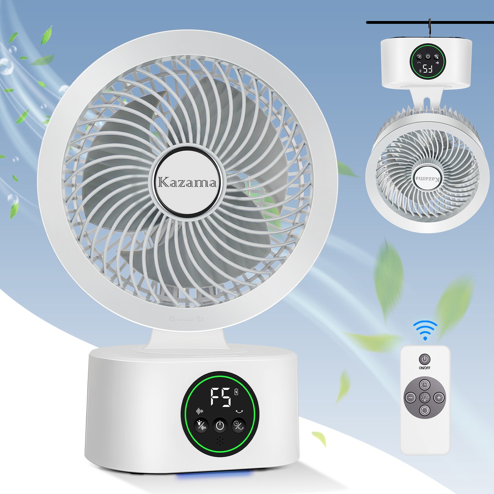 Kazama 소형 리모컨 에어 서큘레이터 회전 탁상용 bldc 무선 서큘레이터 선풍기 무드등 벽걸이 저소음 써큘레이터 XZYCW066 39,900원