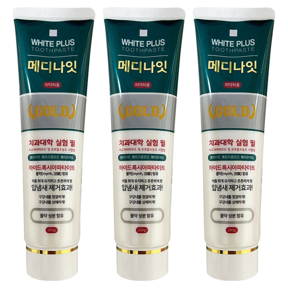 금호덴탈제약 메디나잇 골드 치약, 200g, 3개 19,500원