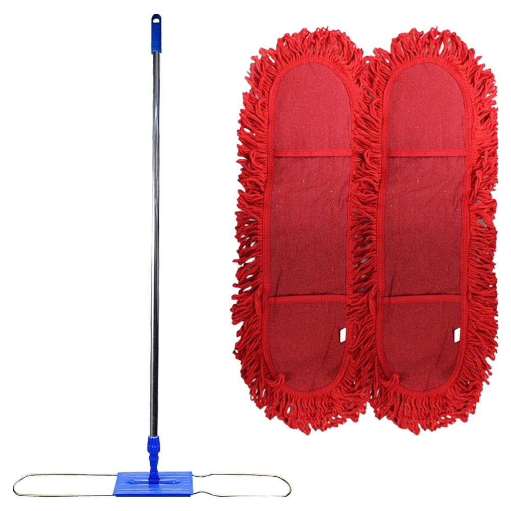 월드크린 리스킹 물걸레 적색 90cm x 2p + 프리미엄 판자루 세트, 1세트 17,800원