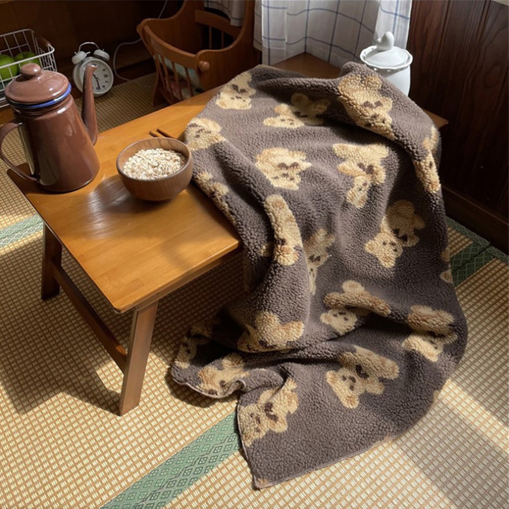 양털 곰돌이 겨울 무릎 담요 극세사 쇼파 캠핑 캐릭터 블랭킷 17,800원